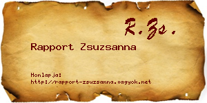 Rapport Zsuzsanna névjegykártya
